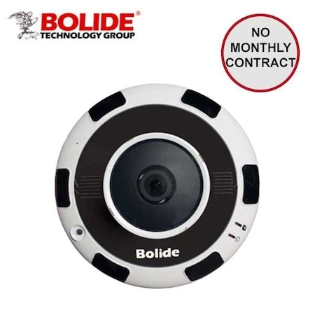 Bolide 12 Mega 360 Degree fisheye dome camera with 6pcs super flux IR LED, 75ft IR, 12 megapixel 6th Gen lens, f1. BOL-BN1208FE